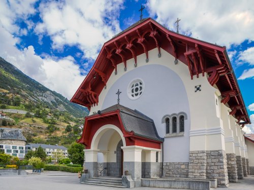 Kirche Steg - Fassadenrenovation Eingang