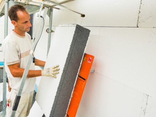 Aussendämmung in Ausführung