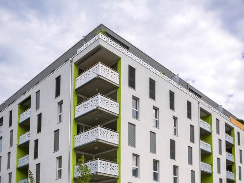 Ueberbauung Ilot des Platanes, Sierre - Detailansicht Fassadendämmung